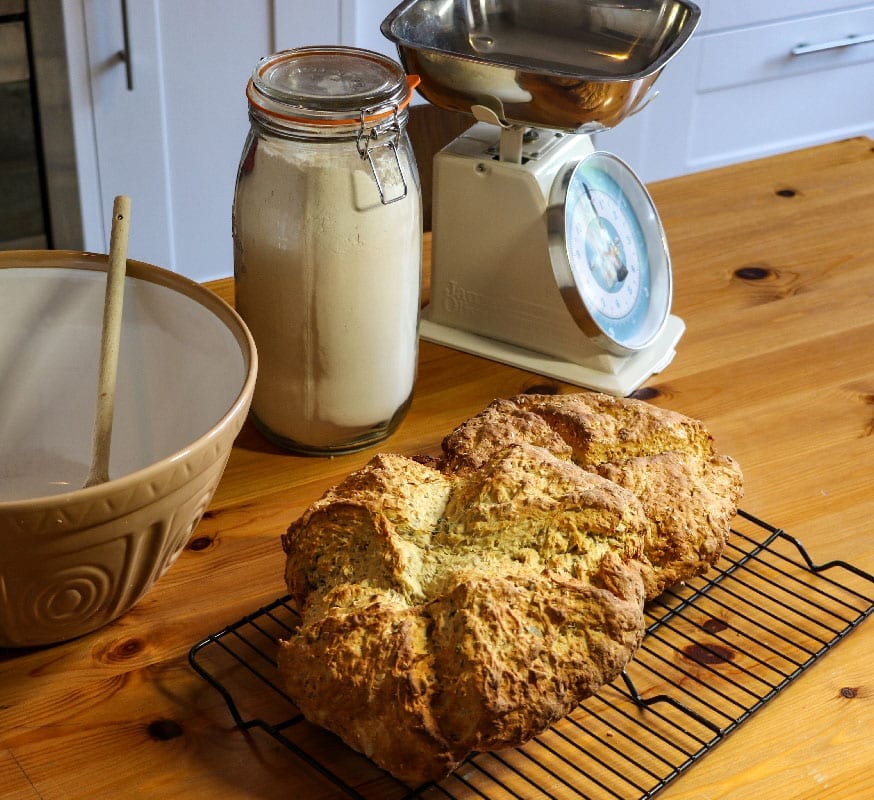 Home,Baking.,Traditional,Irish,Soda,Bread,In,A,Home,Kitchen