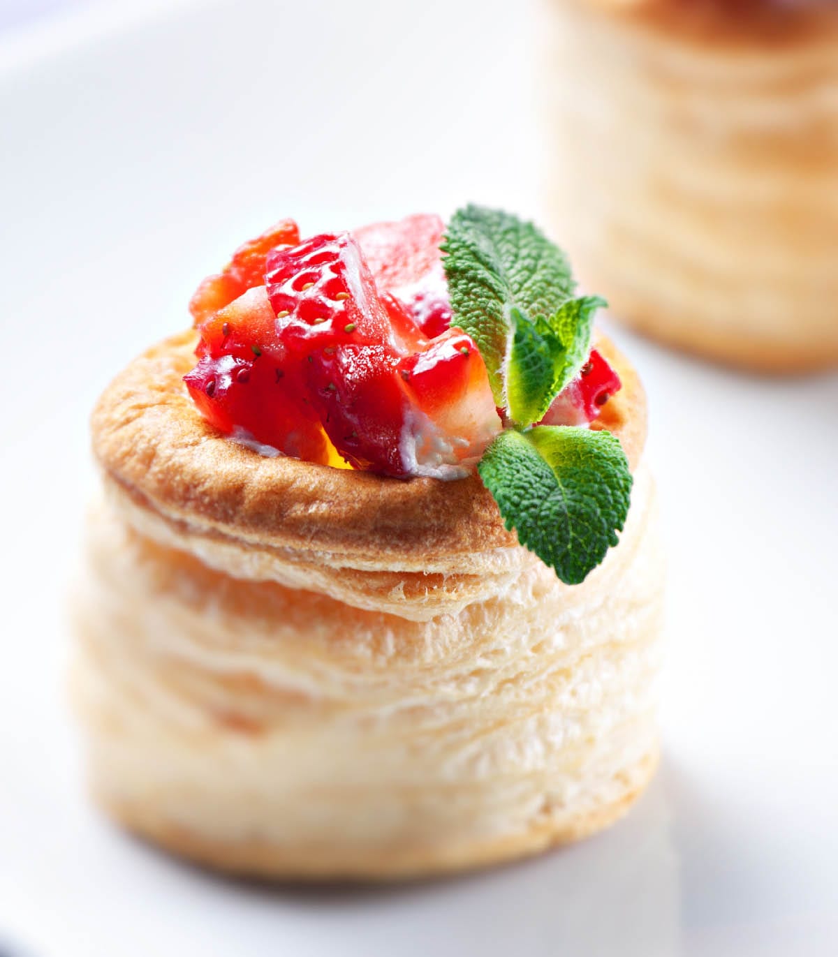 Photo of completed recipe for Fruit and Strawberry Cream Filled Vol-au-Vents