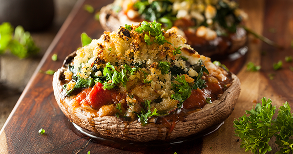 Mushrooms Stuffed with Goats Cheese - Recipe | Folláin