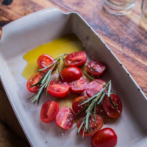 Tomatoes with rosemary