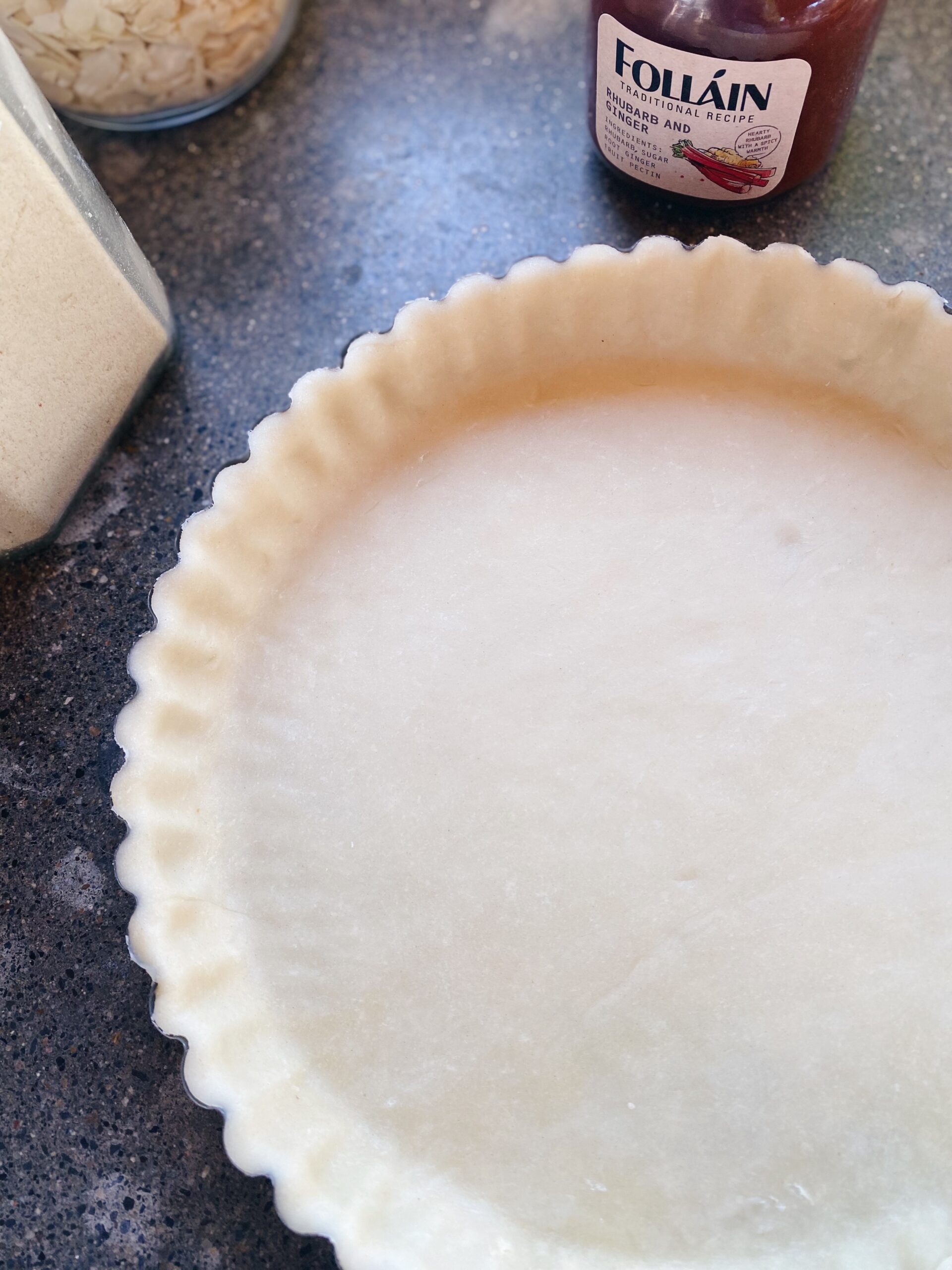 Photo of completed recipe for Rhubarb and Ginger Bakewell