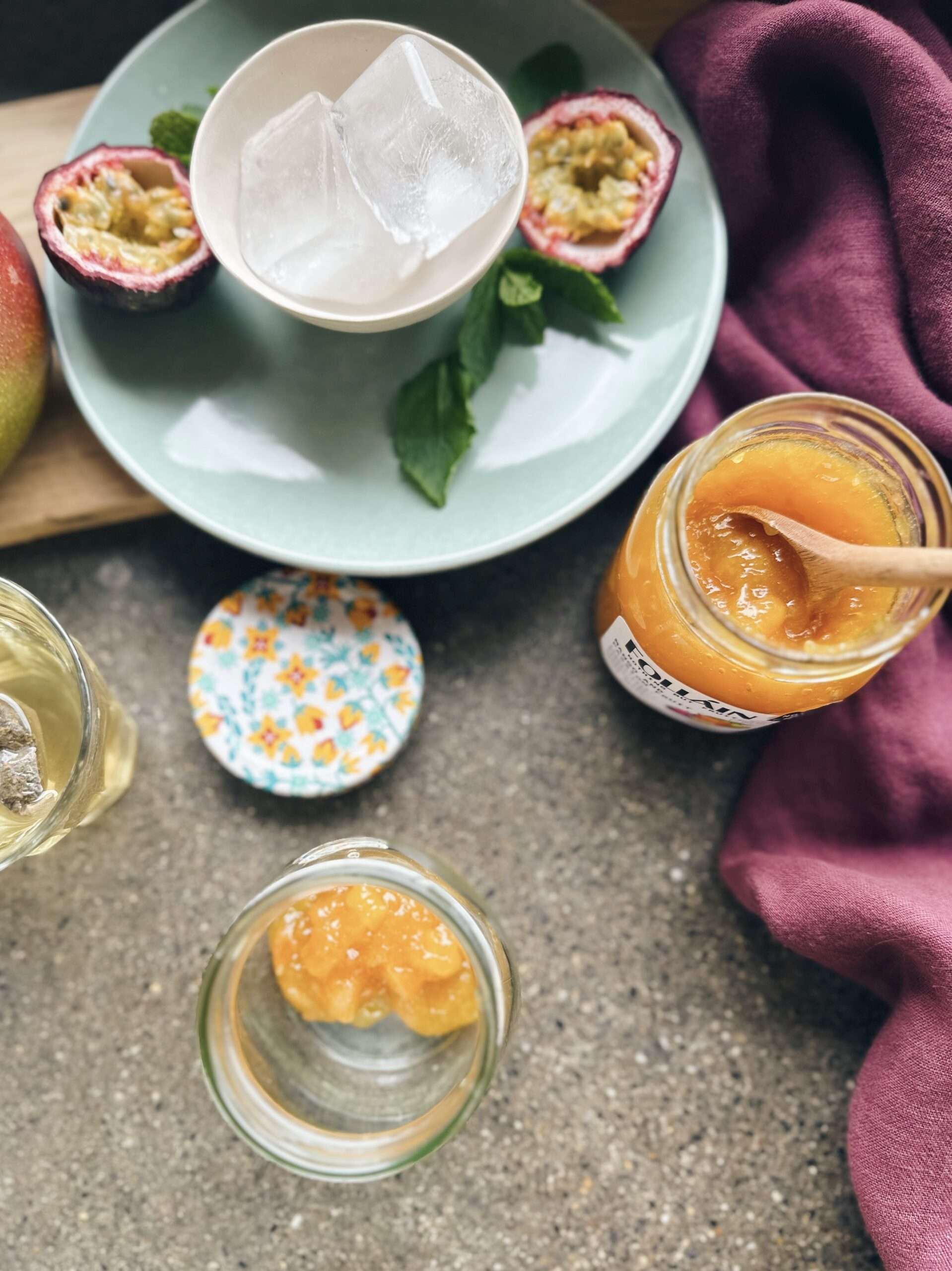 Photo of completed recipe for Mango & Passion fruit Iced Tea
